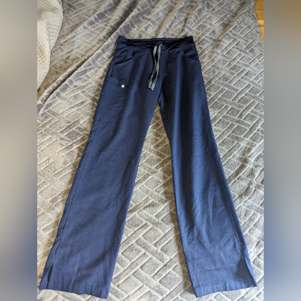 Figs Kade Cargo scrub pants, navy blue, Small Tall